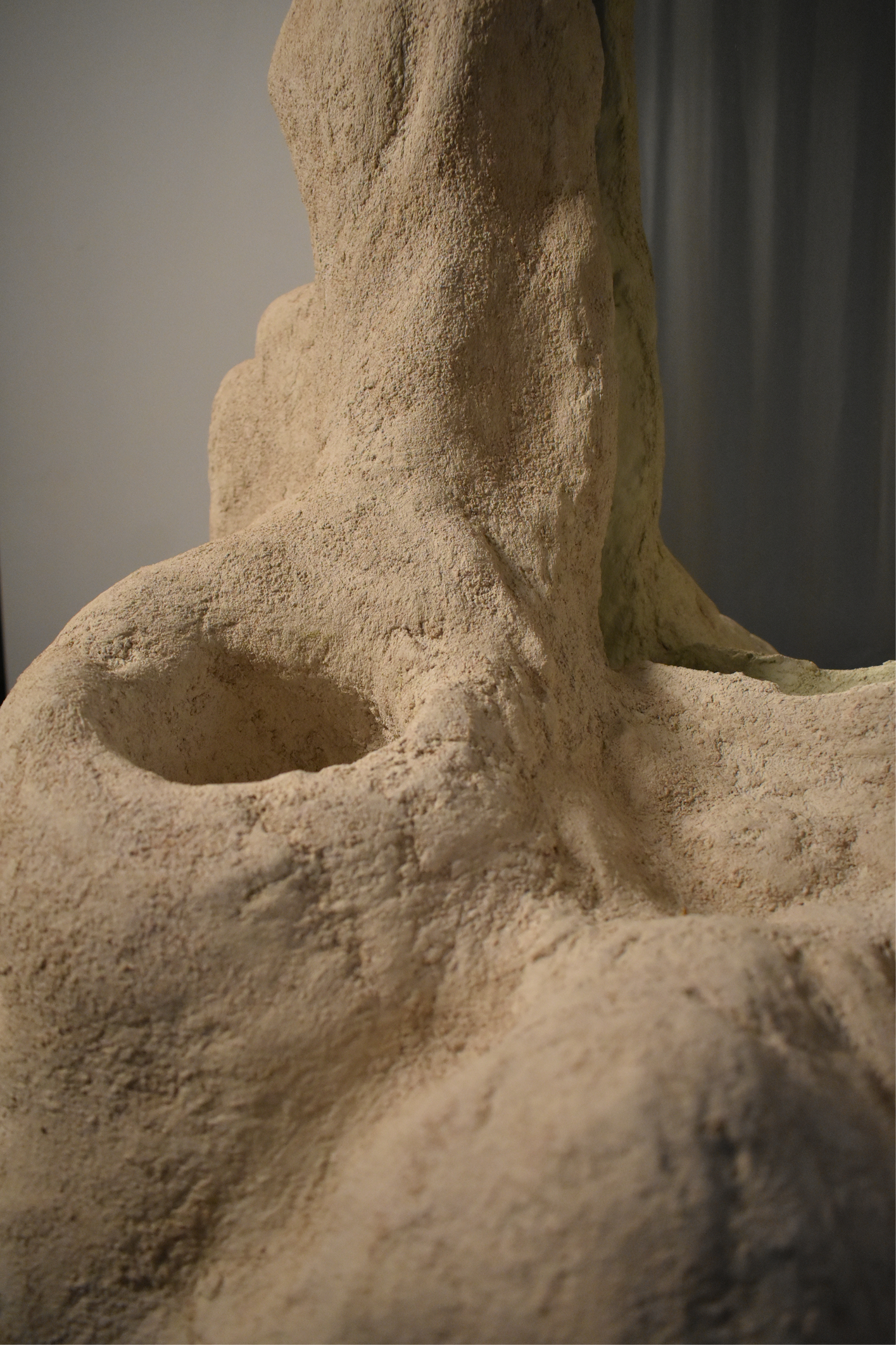 Stone-Inspired Freestanding Mirror — Sculptural Floor Mirror