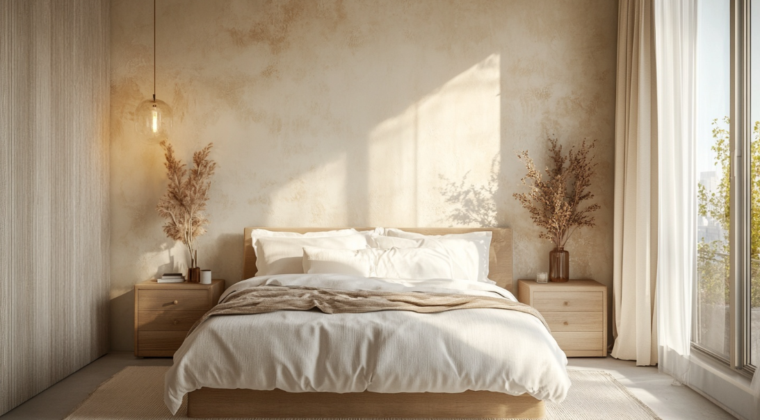 Limewash Accent Wall Bedroom Ideas
