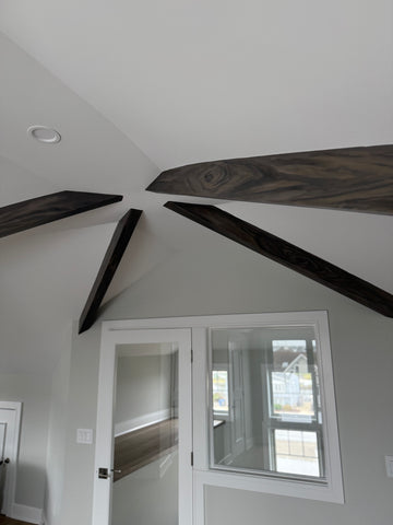 Faux Wood Beam Finish — Hand-Painted Wood Grain (Residential)