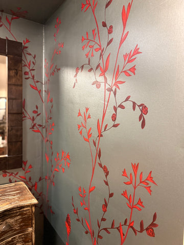 Floral Harmony — Hand-Painted Mural (Upper East Side, NYC)