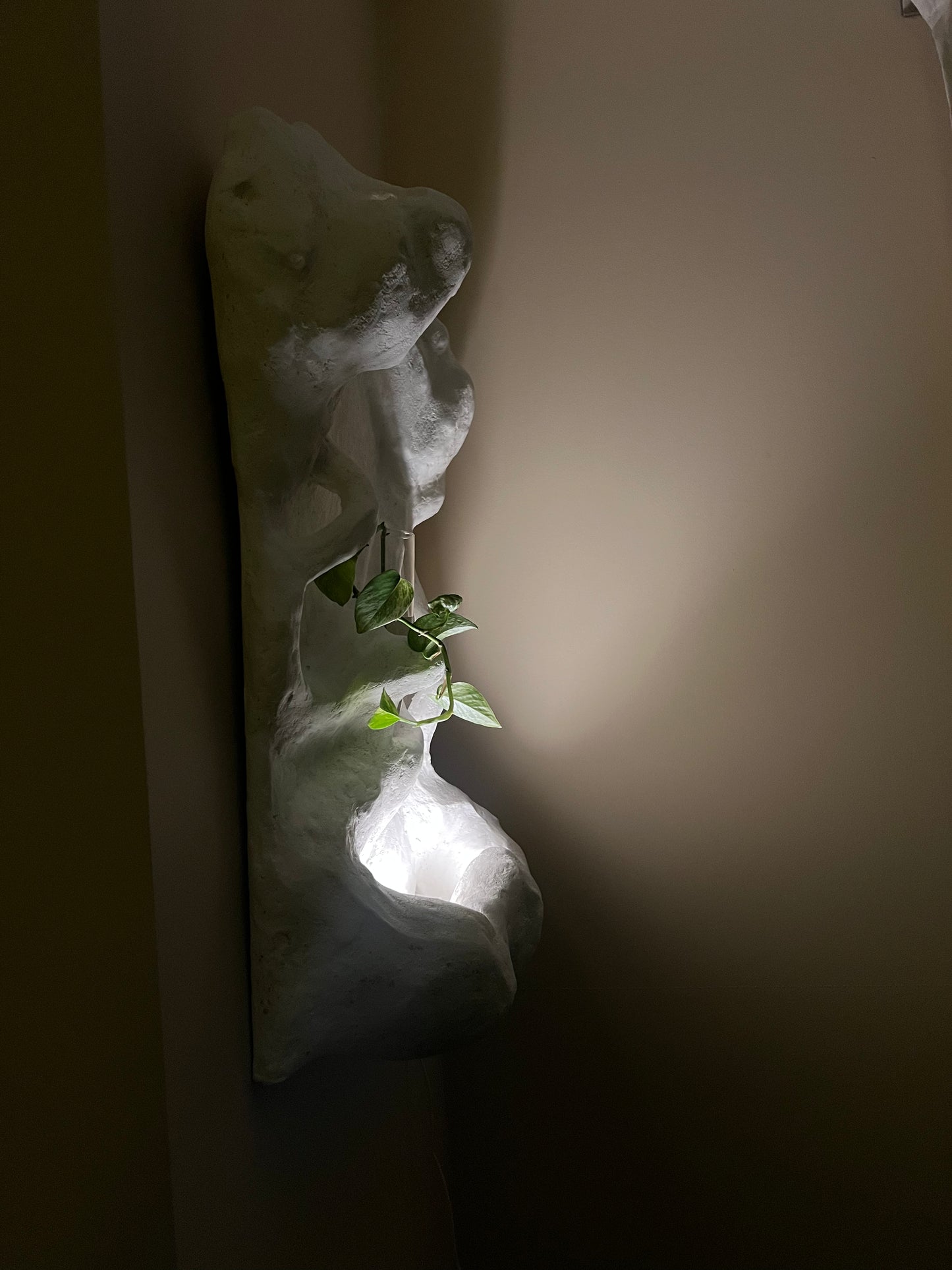 "BloomLight" 3D Lighting Art Object with a Vase for cut flowers