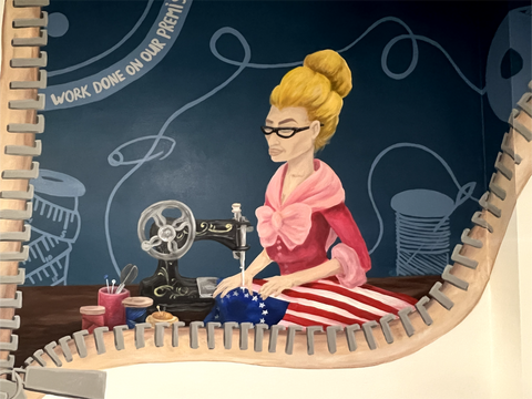 Commercial mural for Any Garment Cleaners